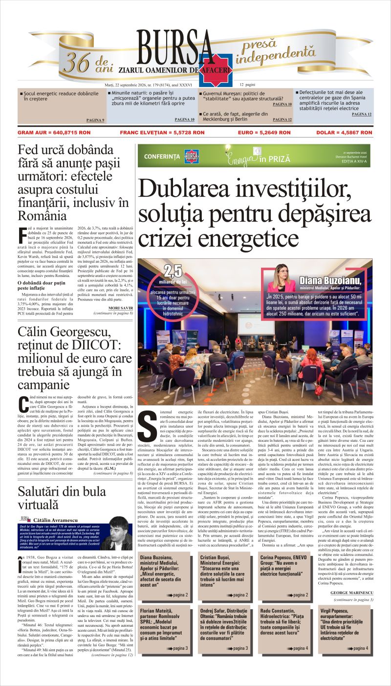 Ediţia din 22.09.2026