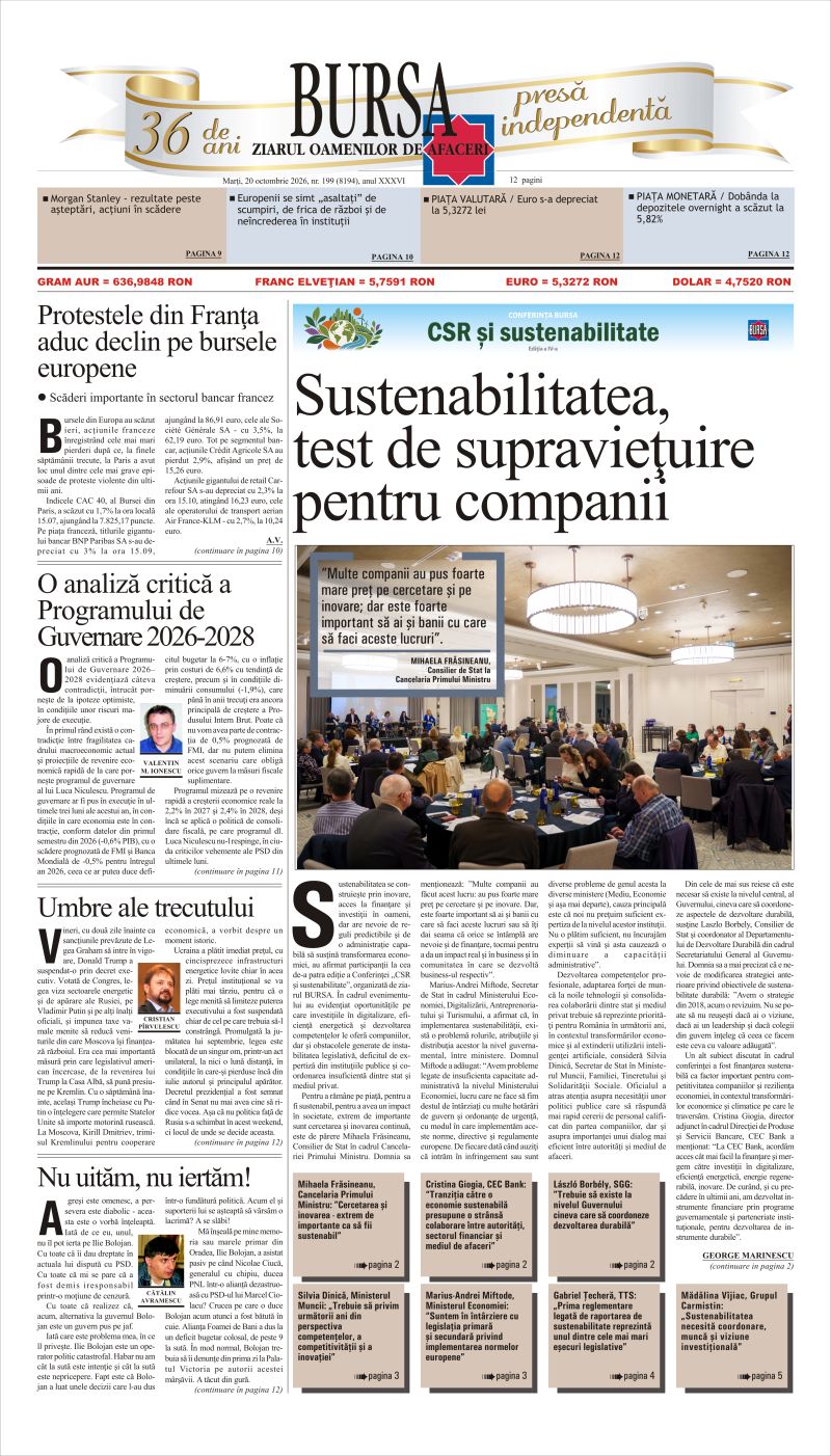 Ediţia din 20.10.2026