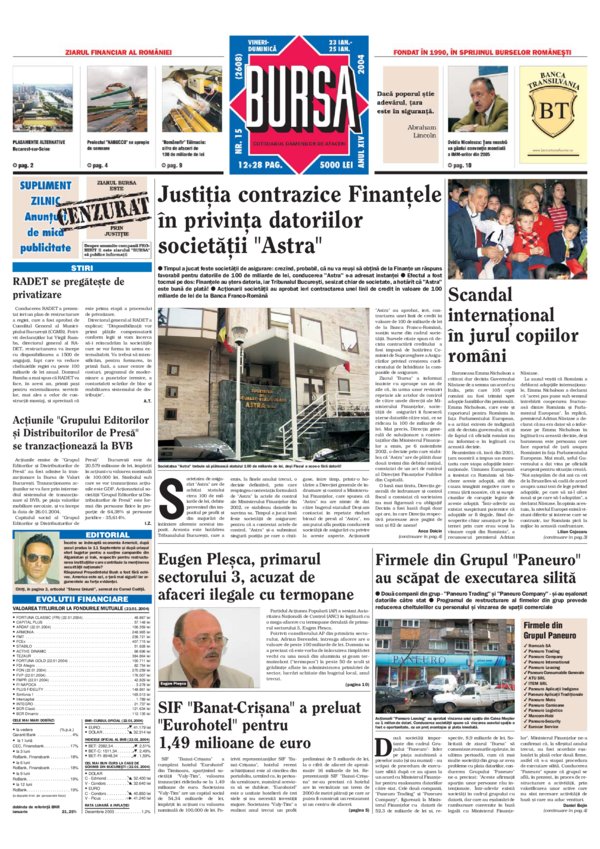 Ediţia din 23.01.2004