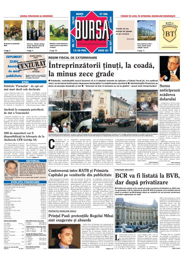 Ediţia din 27.01.2004