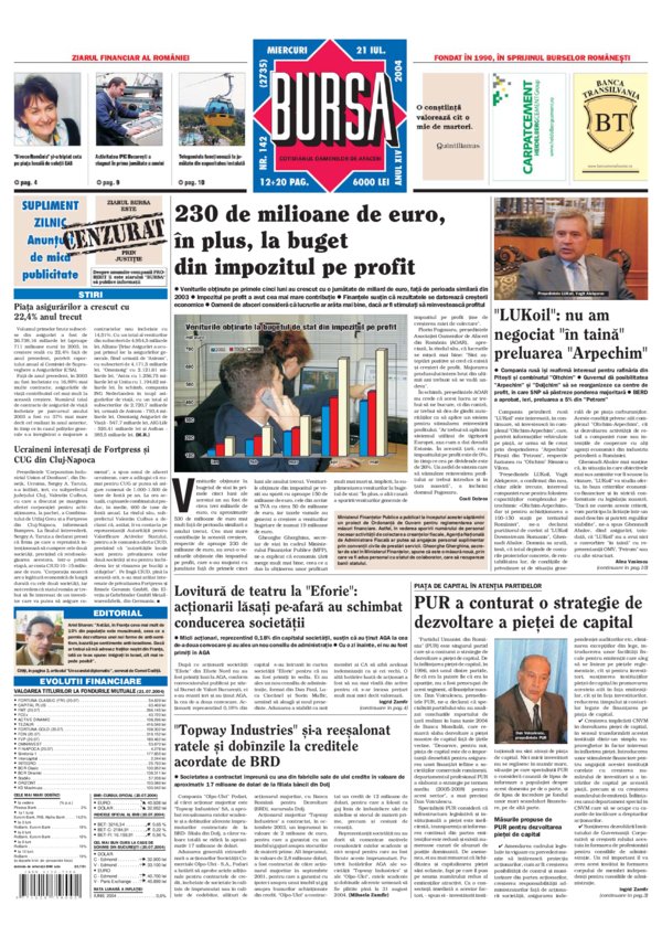 Ediţia din 21.07.2004