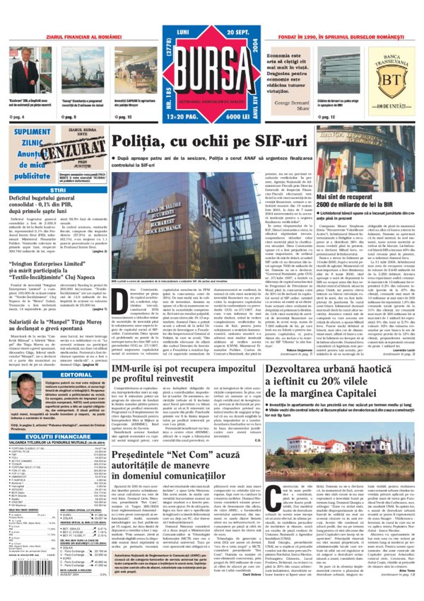 Ediţia din 20.09.2004