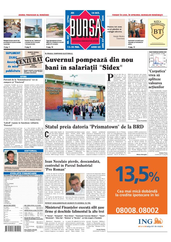 Ediţia din 14.10.2004