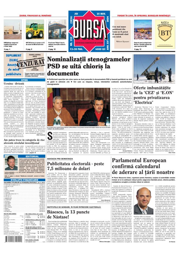 Ediţia din 25.11.2004