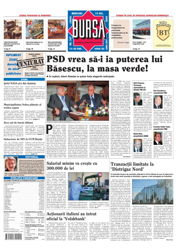 Ediţia din 15.12.2004