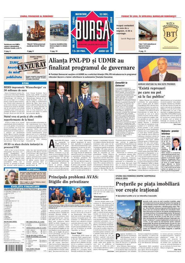 Ediţia din 22.12.2004