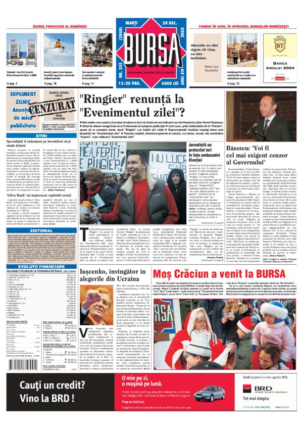 Ediţia din 28.12.2004