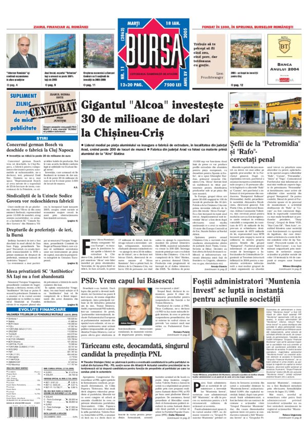 Ediţia din 18.01.2005
