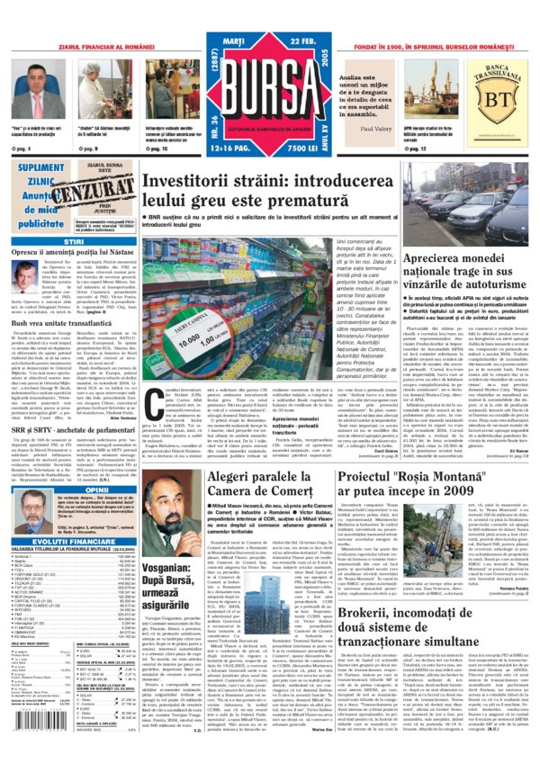 Ediţia din 22.02.2005