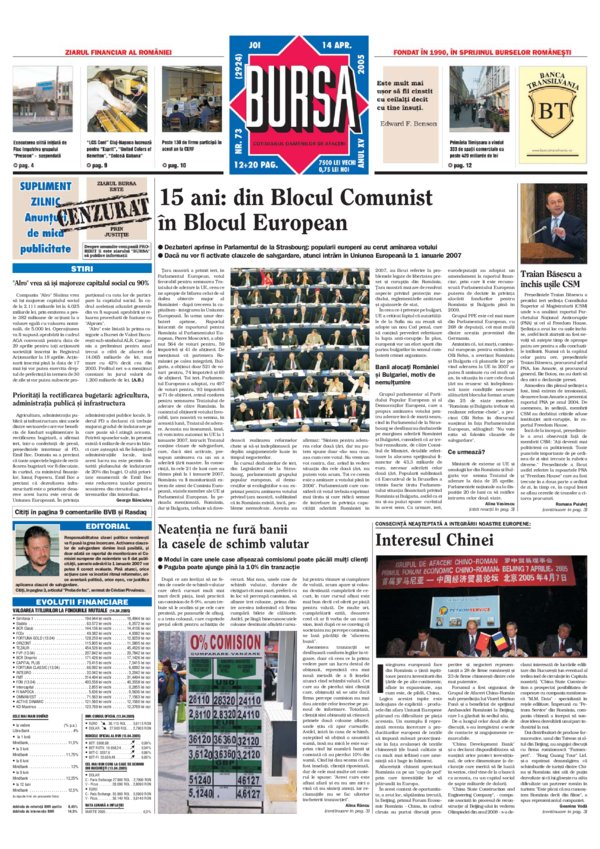 Ediţia din 14.04.2005