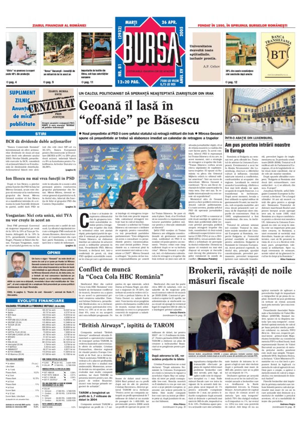 Ediţia din 01.05.2025
