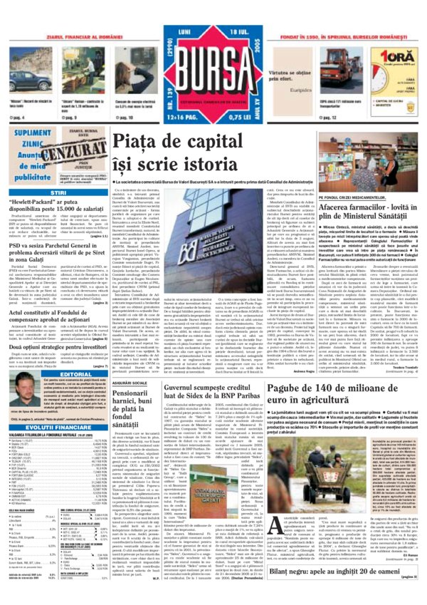 Ediţia din 18.07.2005