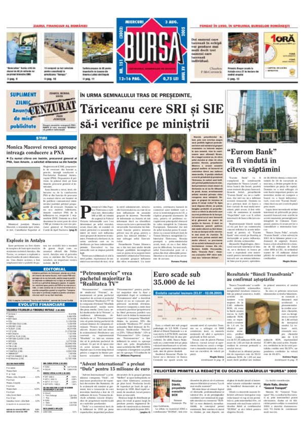 Ediţia din 03.08.2005