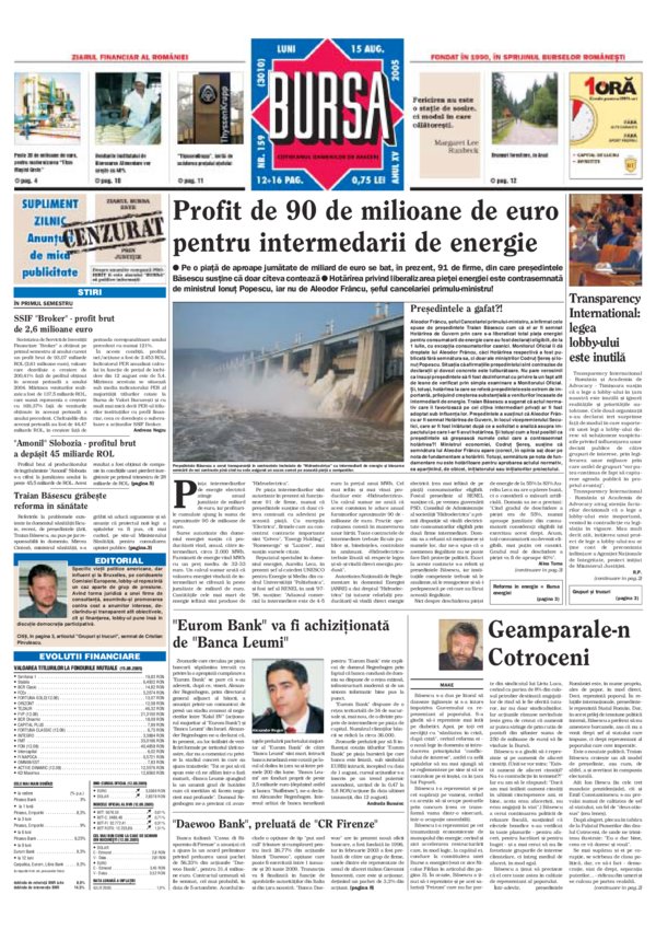 Ediţia din 15.08.2005