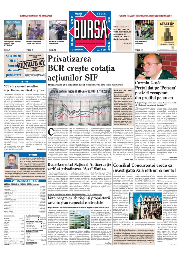 Ediţia din 18.10.2005