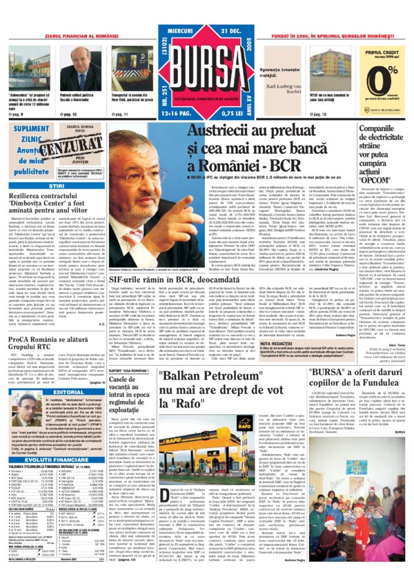 Ediţia din 21.12.2005