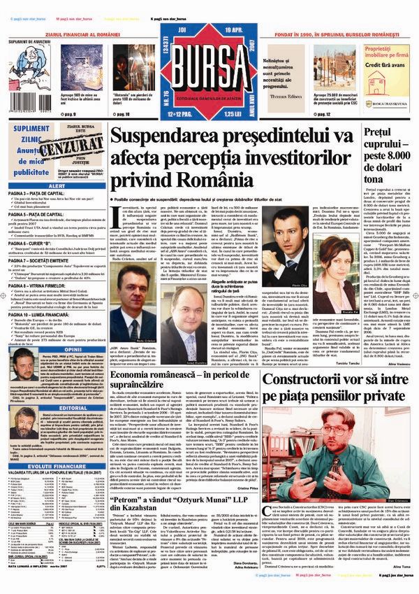 Ediţia din 19.04.2007