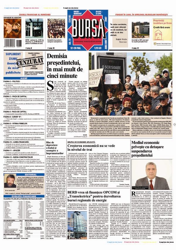 Ediţia din 20.04.2007