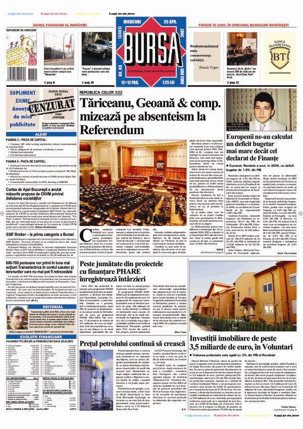 Ediţia din 25.04.2007