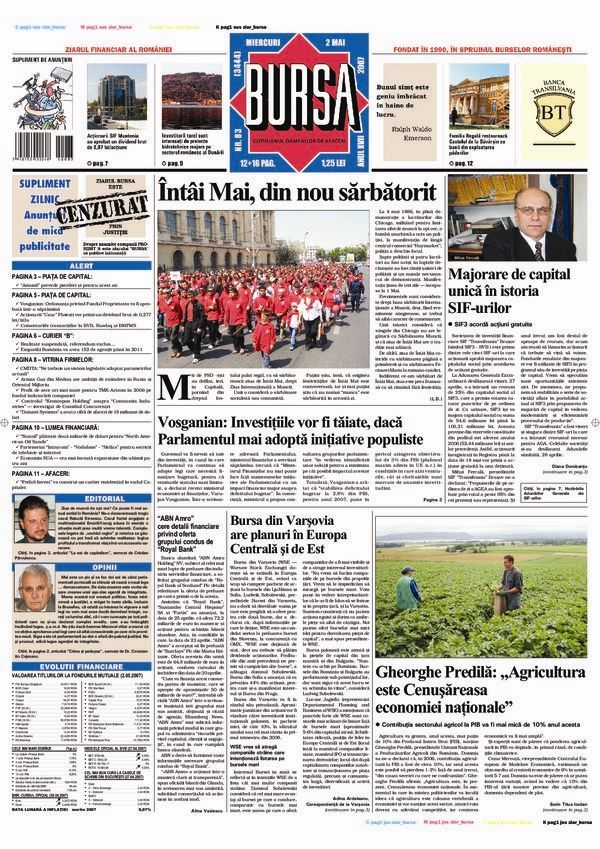 Ediţia din 01.05.2025