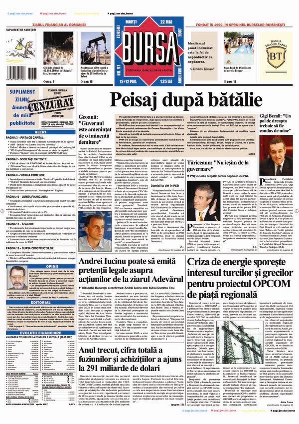 Ediţia din 22.05.2007