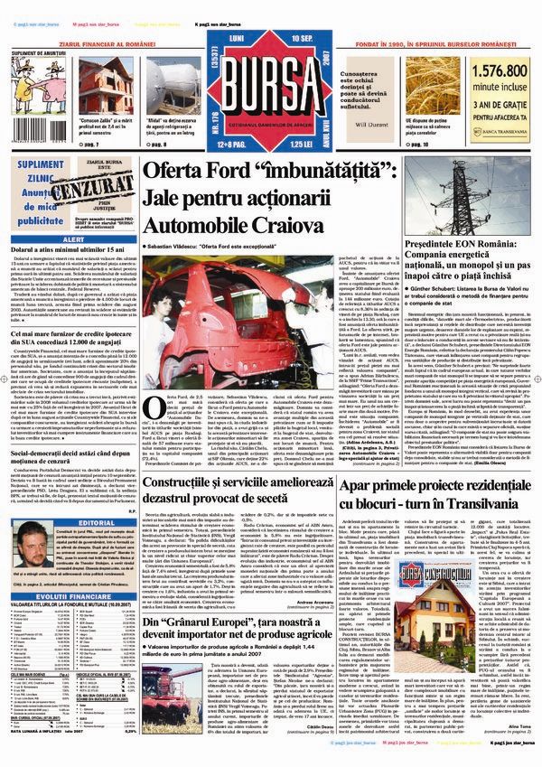 Ediţia din 10.09.2007