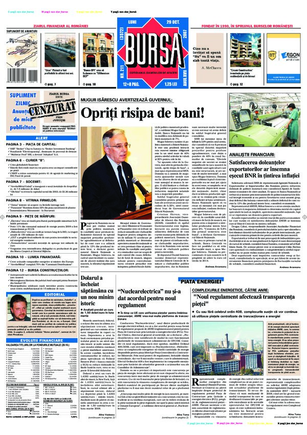 Ediţia din 29.10.2007