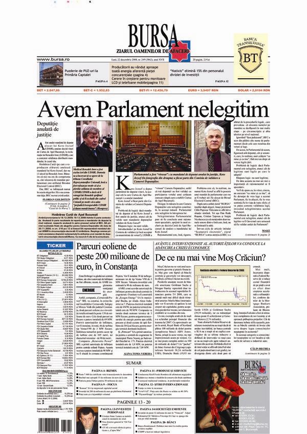 Ediţia din 22.12.2008
