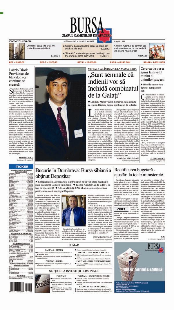 Ediţia din 20.08.2009