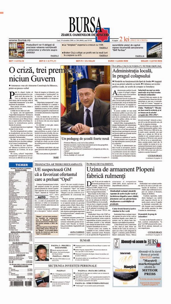 Ediţia din 19.10.2009