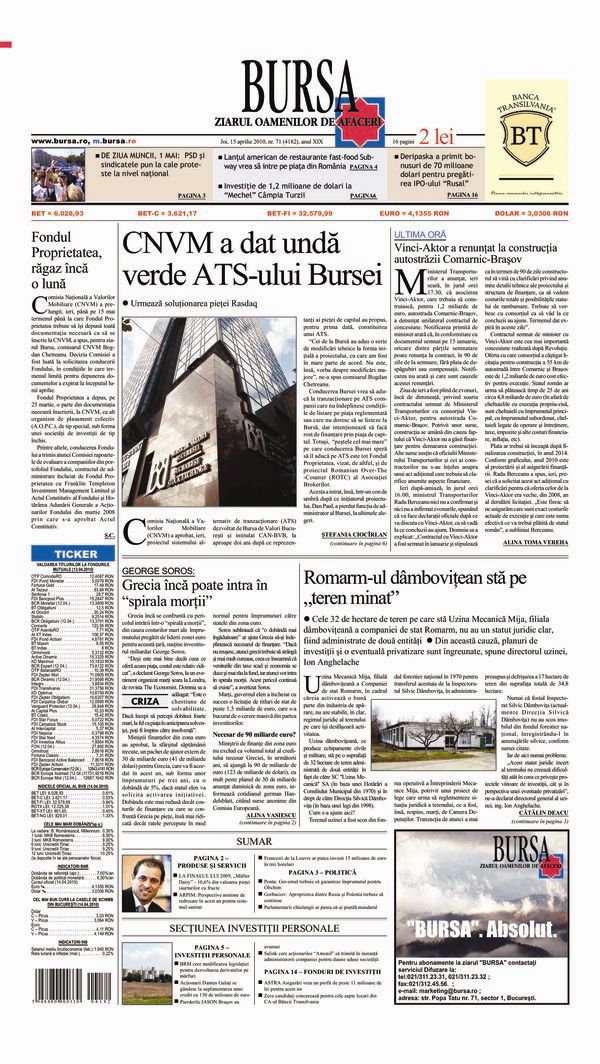 Ediţia din 01.05.2025