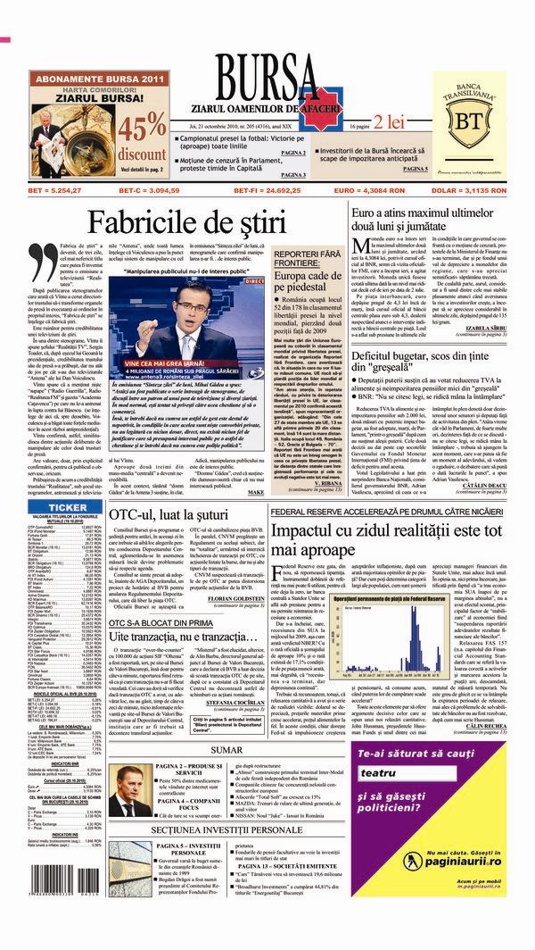 Ediţia din 21.10.2010