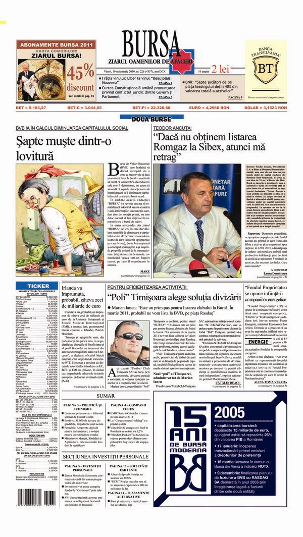Ediţia din 19.11.2010