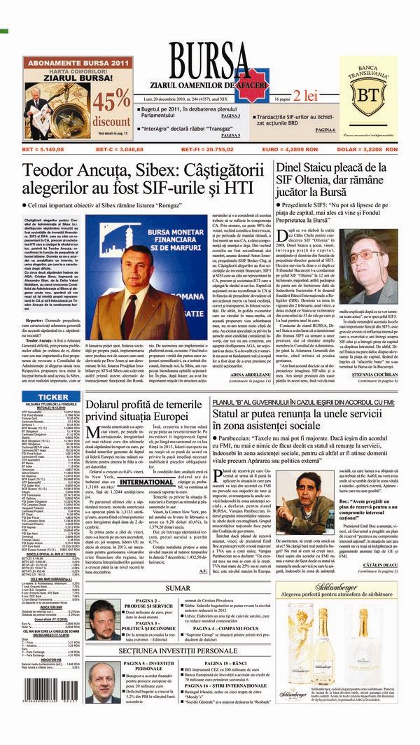 Ediţia din 20.12.2010