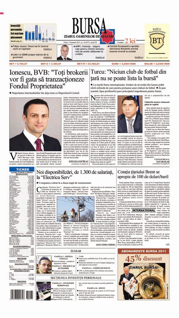 Ediţia din 14.01.2011