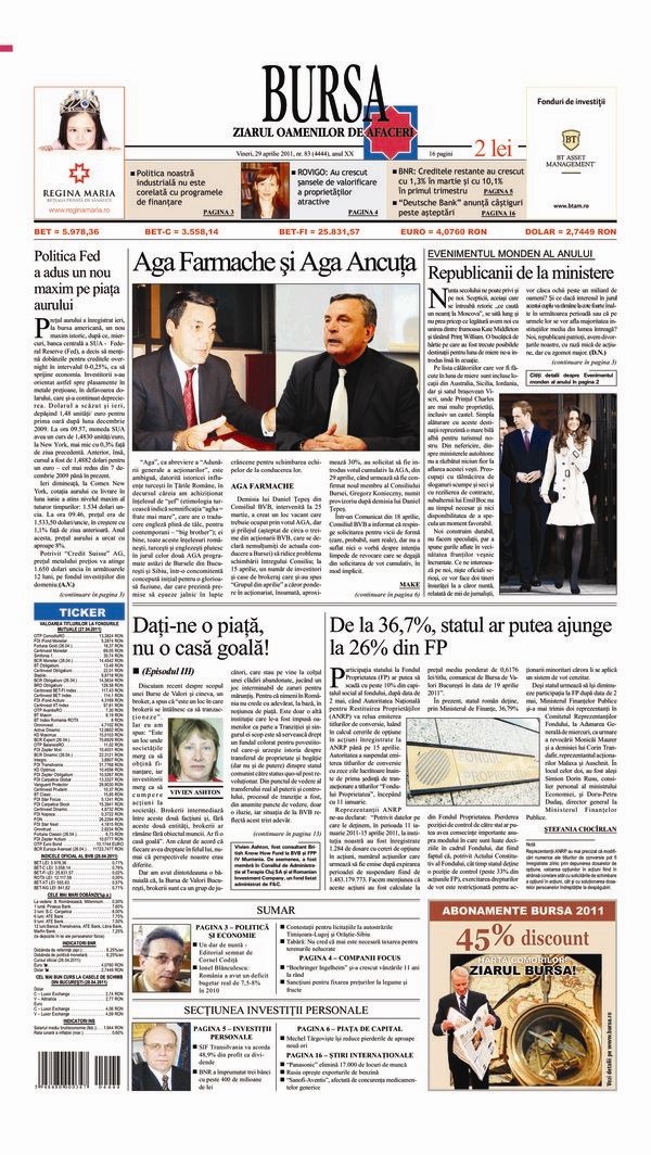 Ediţia din 29.04.2011