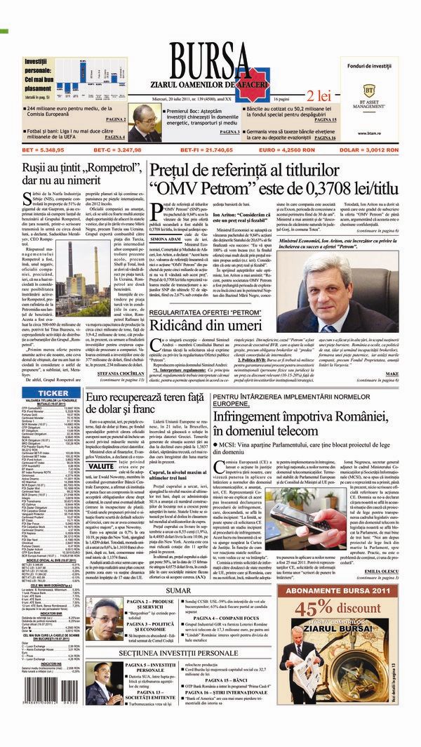 Ediţia din 20.07.2011