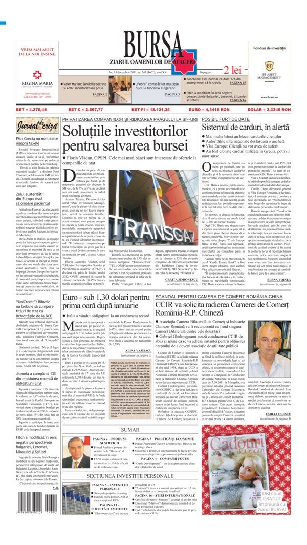 Ediţia din 15.12.2011