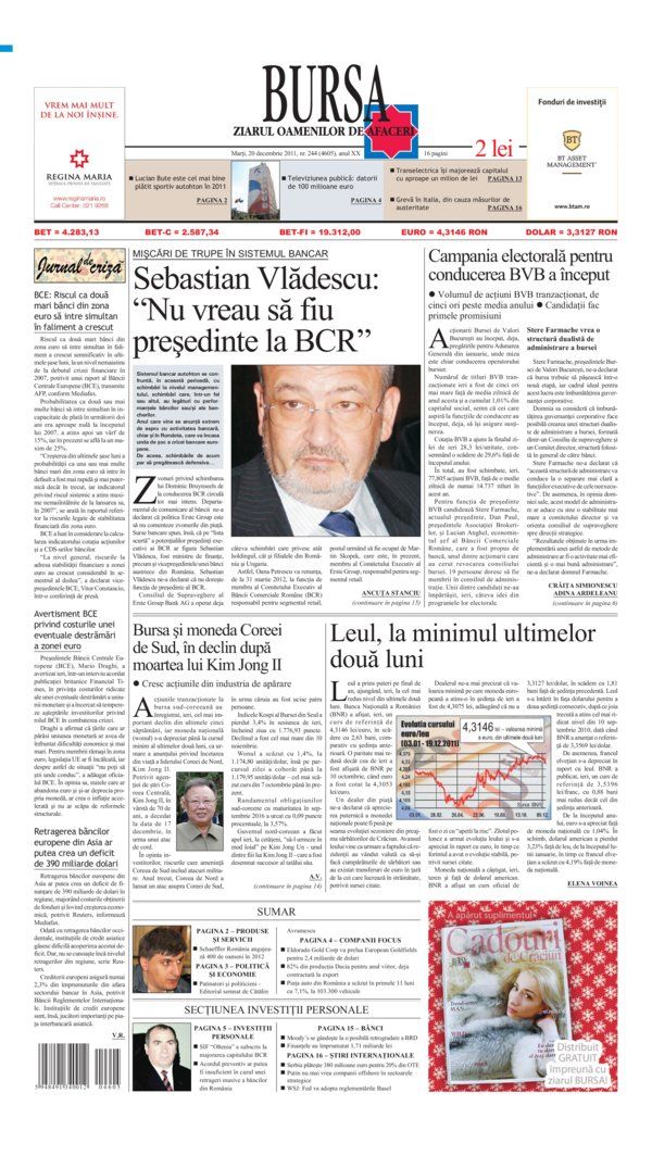 Ediţia din 20.12.2011