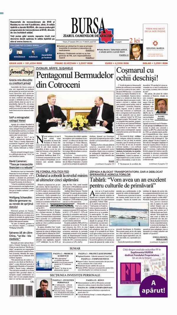 Ediţia din 27.01.2012