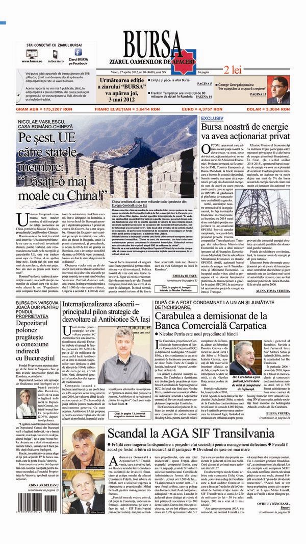 Ediţia din 27.04.2012