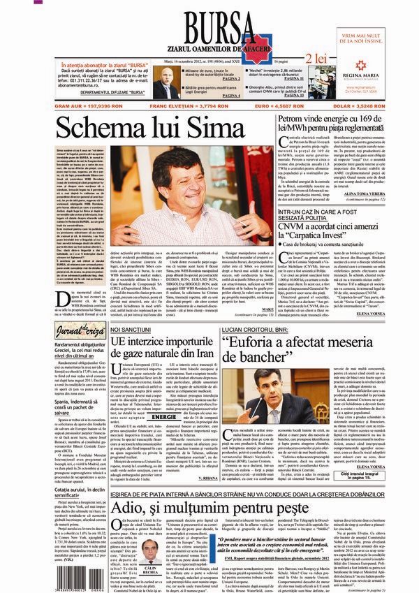 Ediţia din 16.10.2012