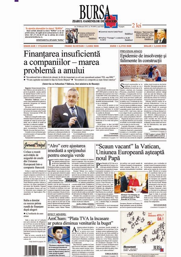 Ediţia din 28.02.2013