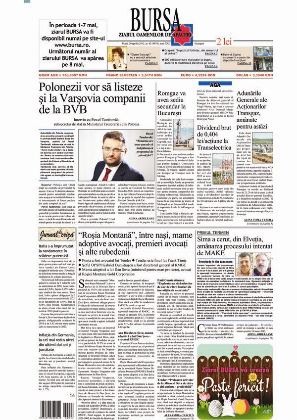 Ediţia din 30.04.2013