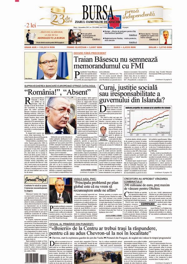 Ediţia din 03.12.2013