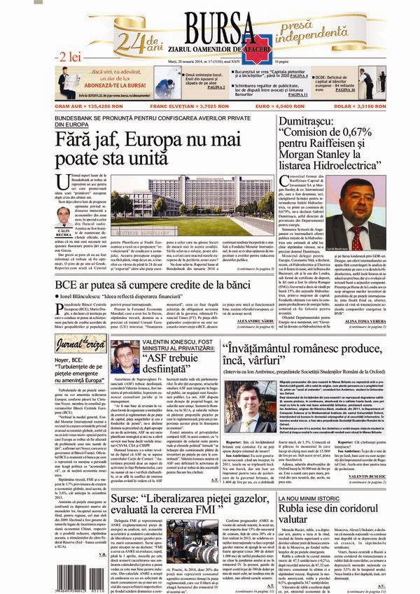 Ediţia din 28.01.2014