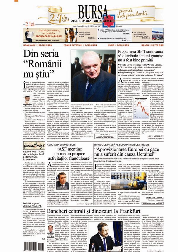 Ediţia din 04.03.2014