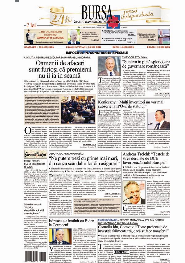 Ediţia din 22.05.2014