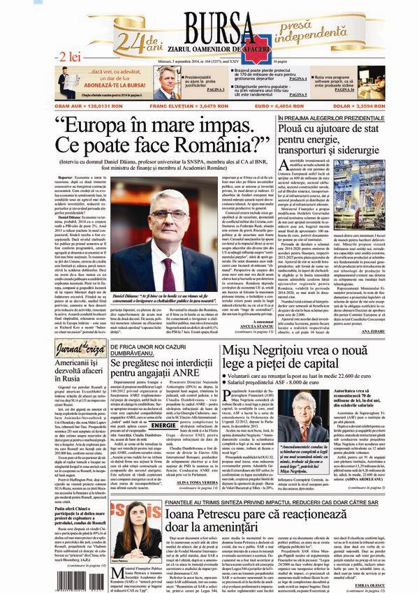 Ediţia din 03.09.2014