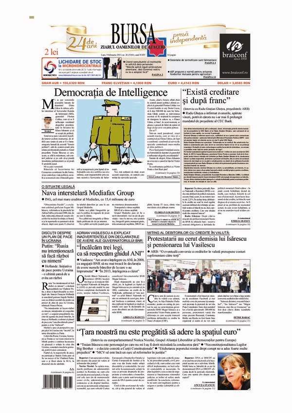 Ediţia din 09.02.2015